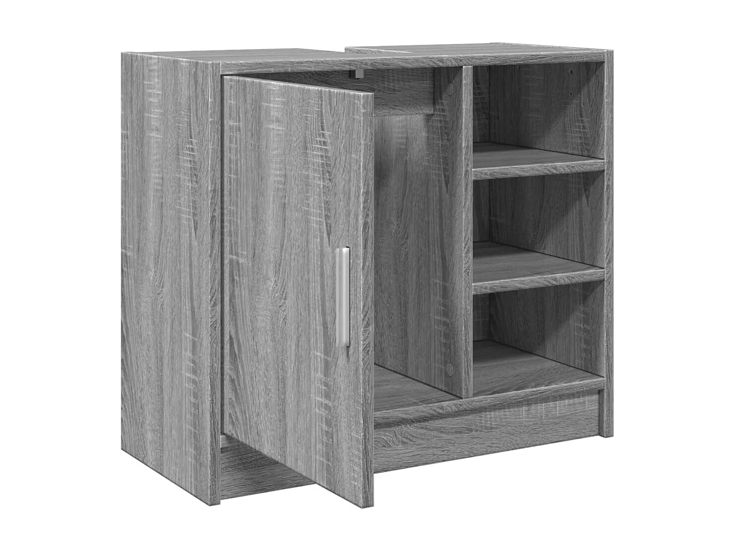 Mueble lavabo Sonoma gris 63x29x55 cm madera contrachapada