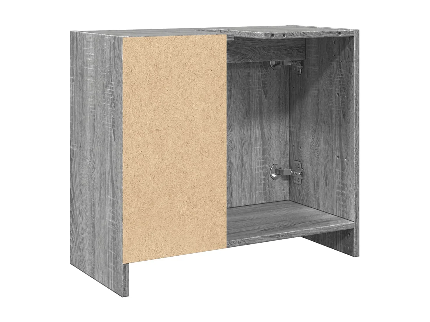 Mueble lavabo Sonoma gris 63x29x55 cm madera contrachapada