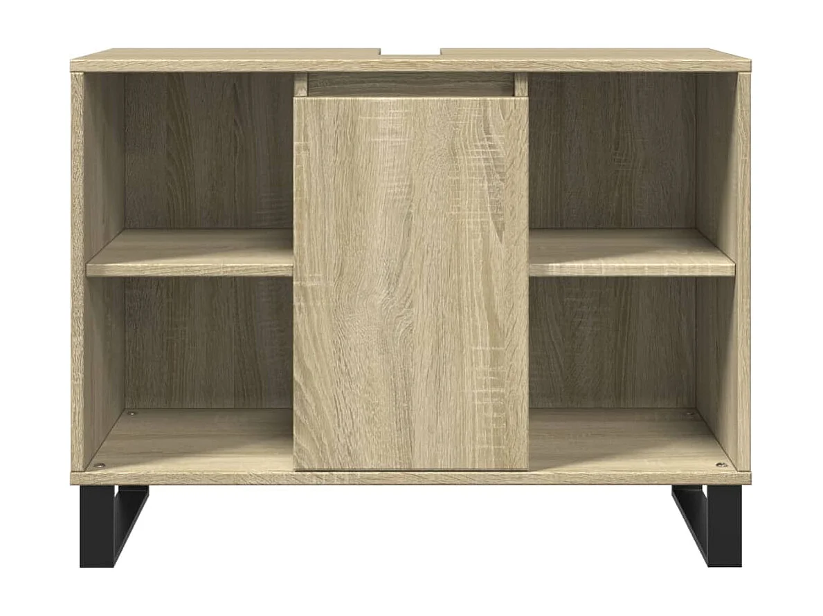 Armoire salle de bain chêne sonoma 80x33x60cm bois d'ingénierie