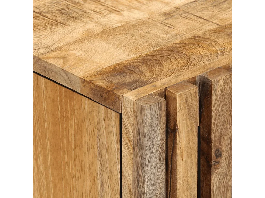 Ensemble de meubles de bain 2 pcs bois massif de manguier brut