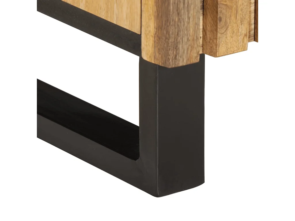 Ensemble de meubles de bain 2 pcs bois massif de manguier brut