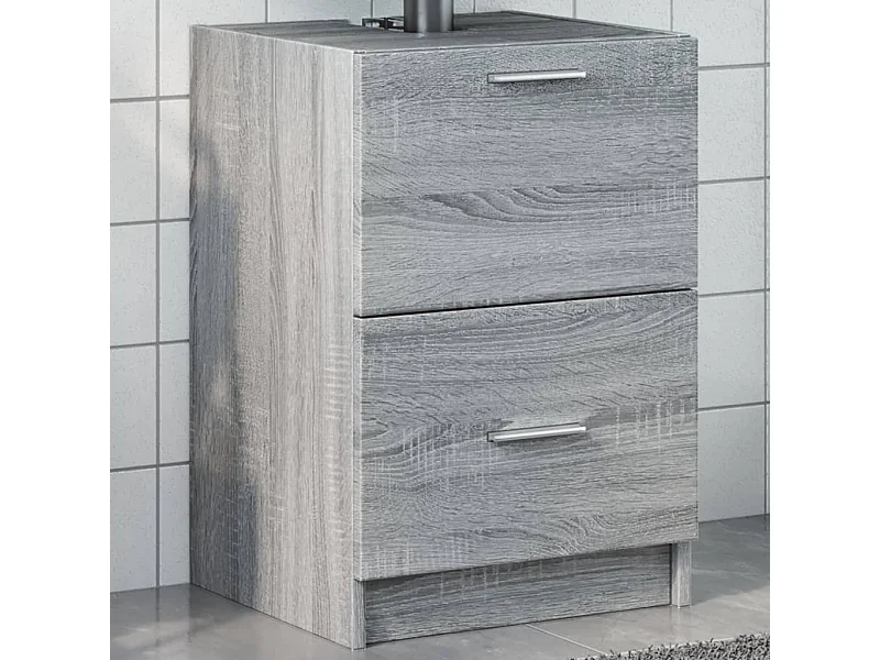 Meuble d'évier sonoma gris 40x37x59 cm bois d'ingénierie