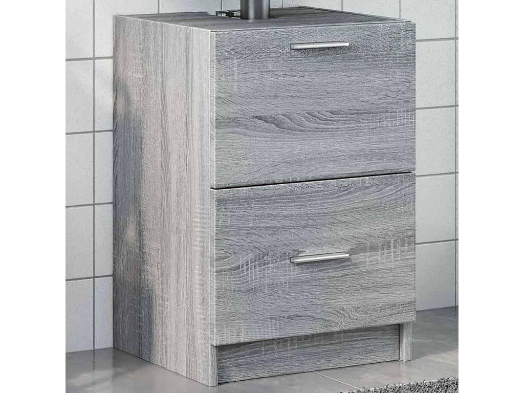 Meuble d'évier sonoma gris 40x37x59 cm bois d'ingénierie