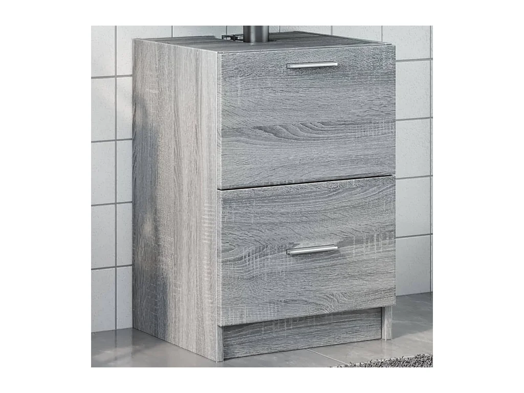 Meuble d'évier sonoma gris 40x37x59 cm bois d'ingénierie