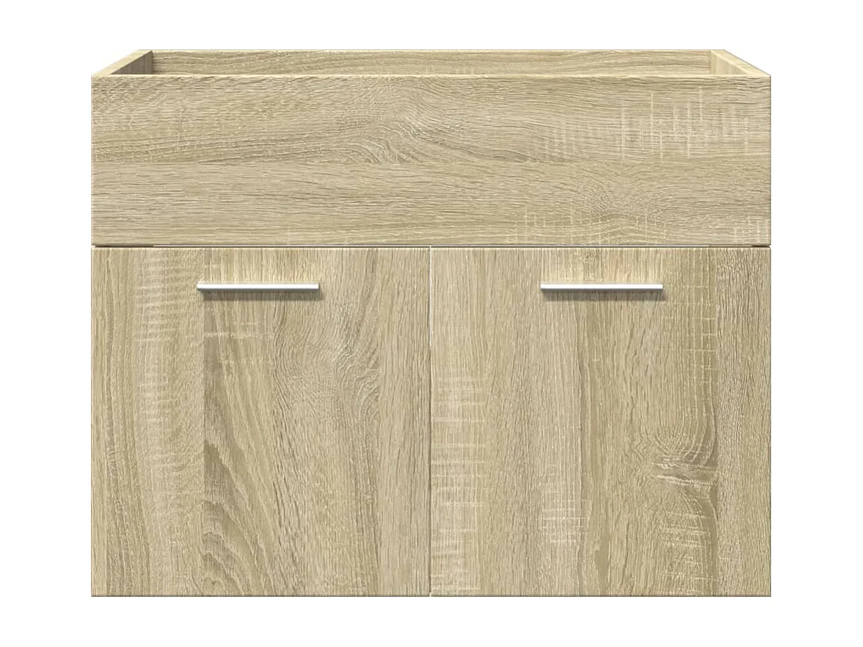 Set da bagno in rovere Sonoma da 3 pezzi