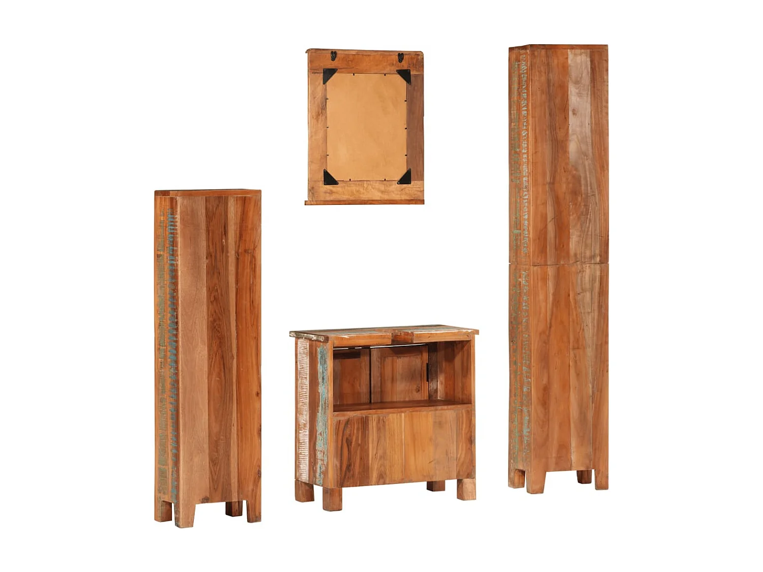 Ensemble de meubles de salle de bain 4 pcs bois massif récupéré