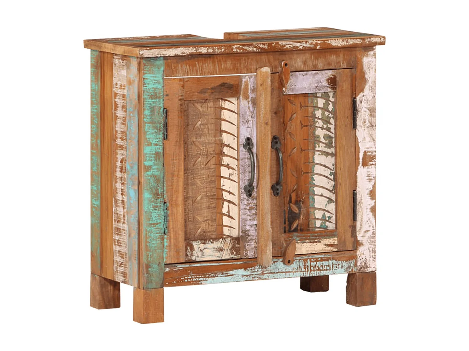 Ensemble de meubles de salle de bain 4 pcs bois massif récupéré