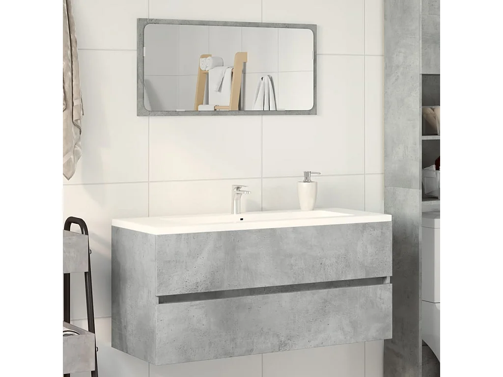 Mueble lavabo Gris hormigón 100x38,5x45 cm Aglomerado