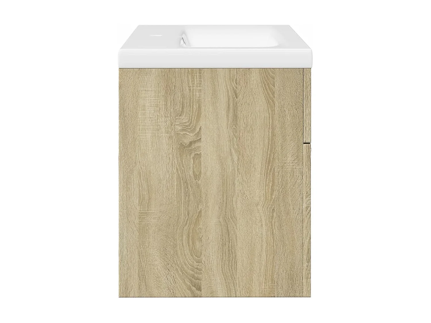 Armoire lavabo de salle de bain et bassin intégré chêne sonoma