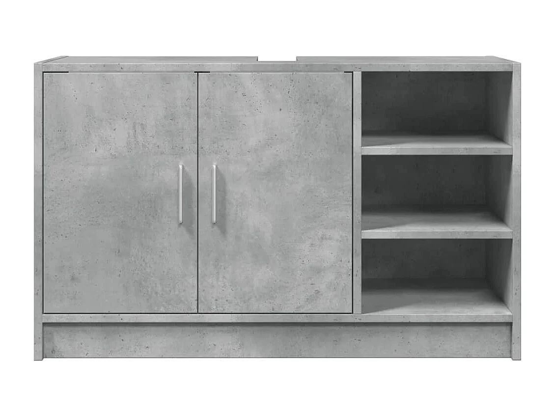 Mueble lavabo gris cemento 90x29x55 cm madera contrachapada