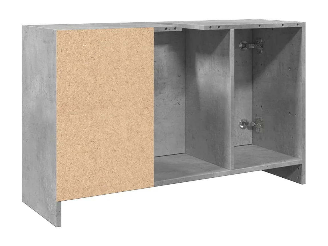 Armoire d'évier gris béton 90x29x55 cm bois d'ingénierie