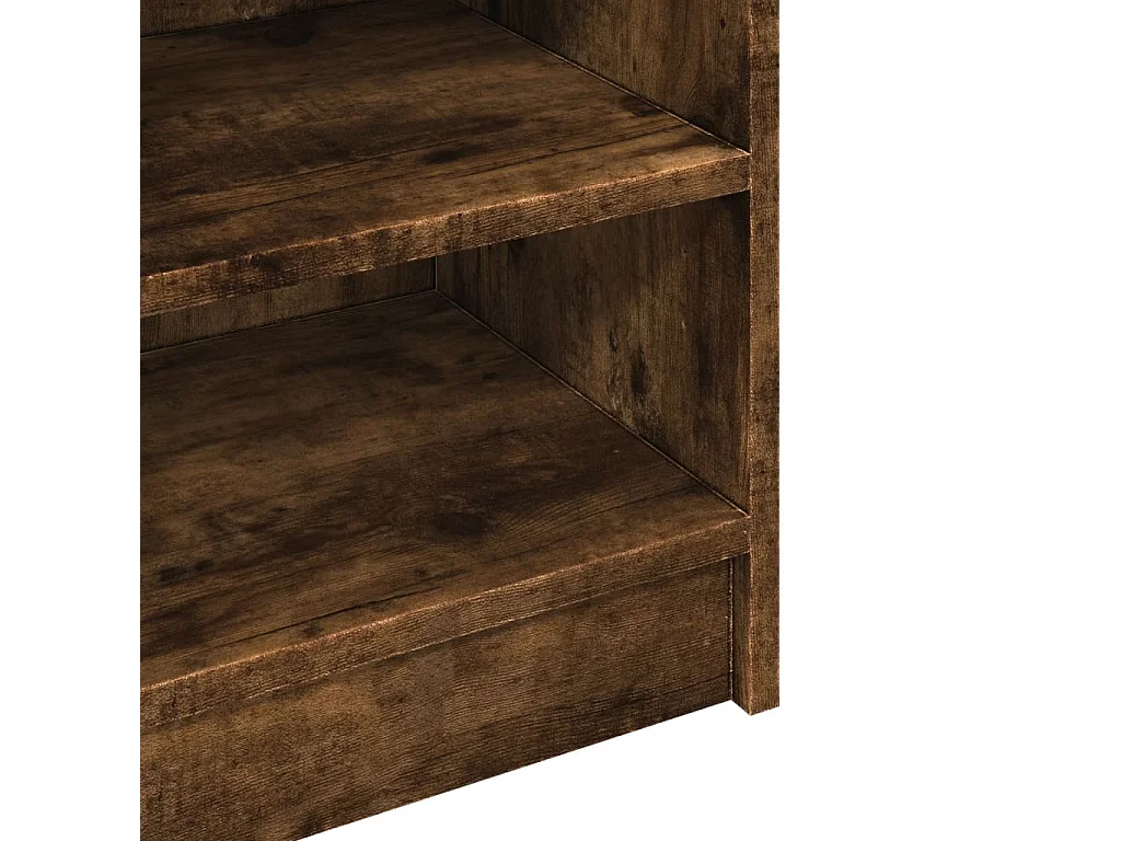 Mueble lavabo roble ahumado 90x29x55 cm madera contrachapada