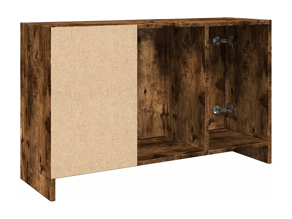 Armoire d'évier chêne fumé 90x29x55 cm bois d'ingénierie