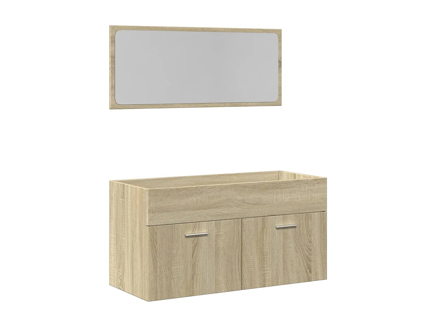 Conjunto de toucador de banheiro de 2 peças Sonoma Oak