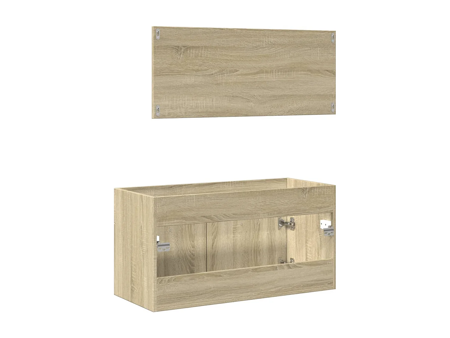 Conjunto de toucador de banheiro de 2 peças Sonoma Oak