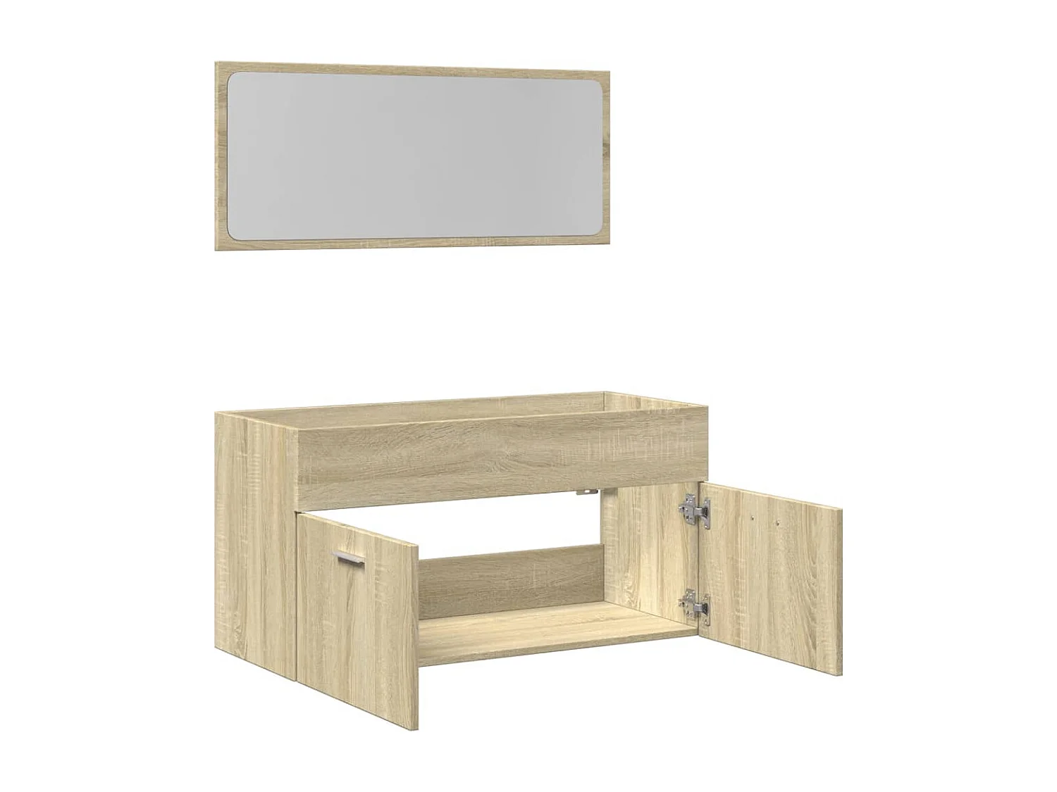 Conjunto de toucador de banheiro de 2 peças Sonoma Oak