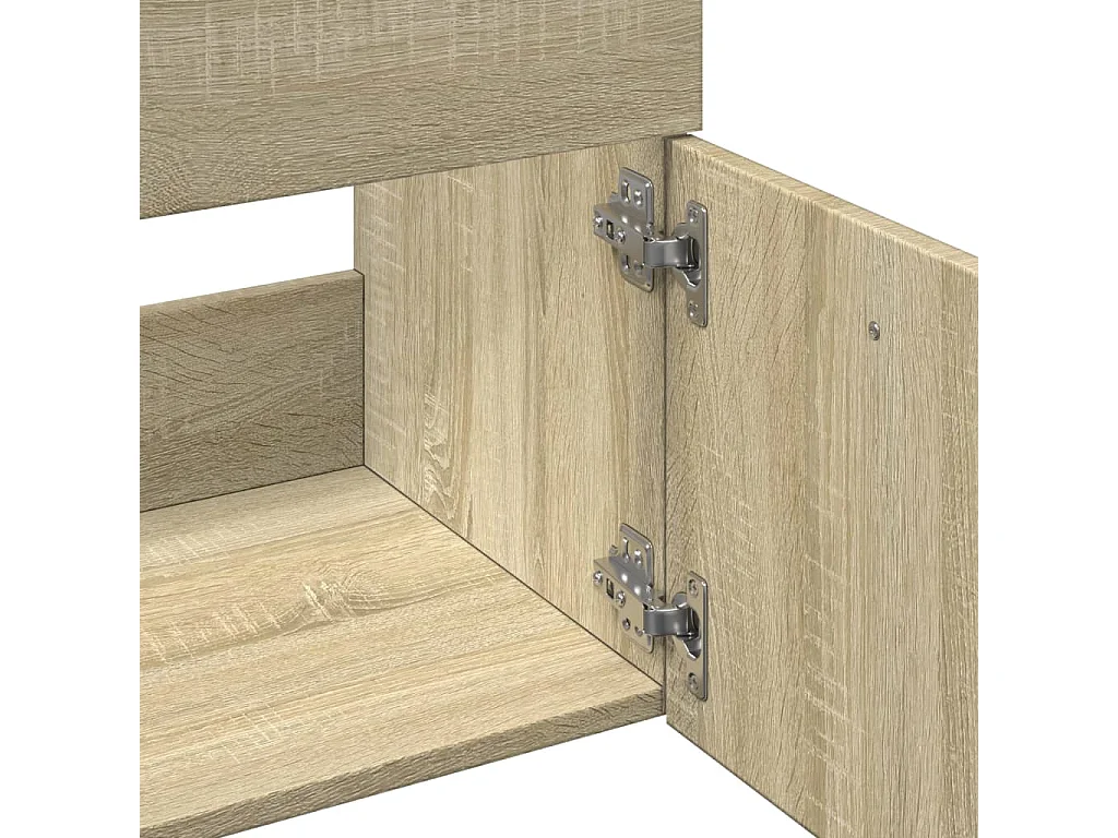 Conjunto de toucador de banheiro de 2 peças Sonoma Oak