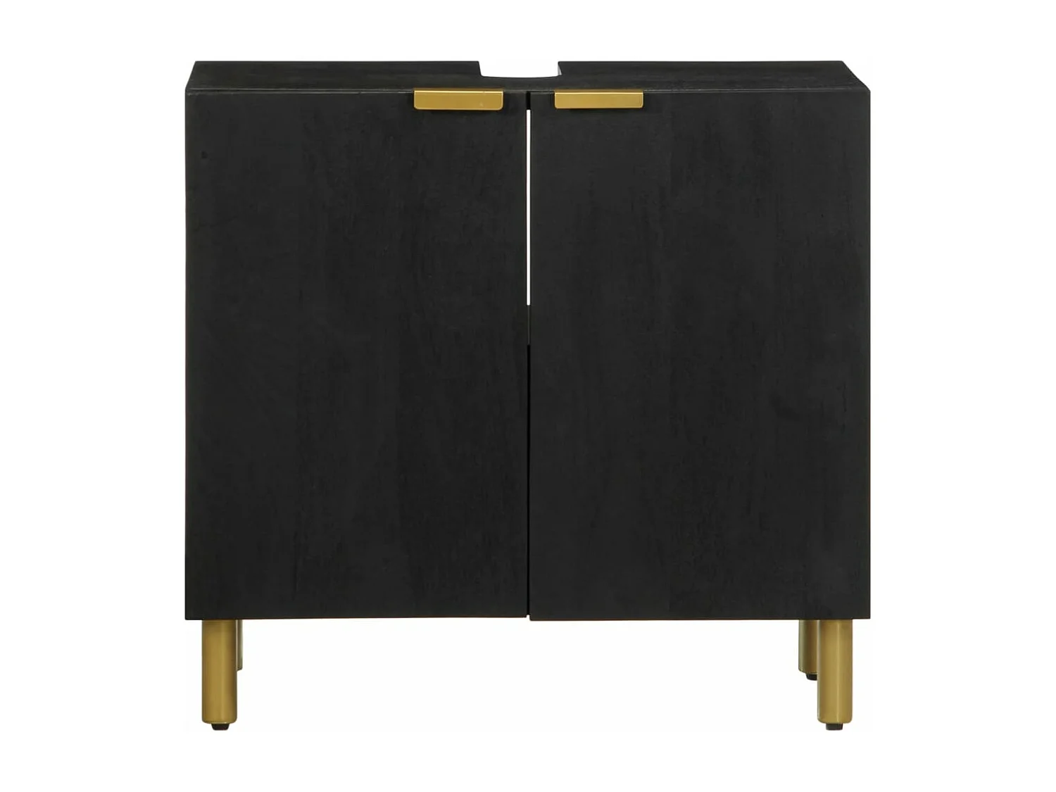 Mueble para lavabo de baño de madera contrachapada negra