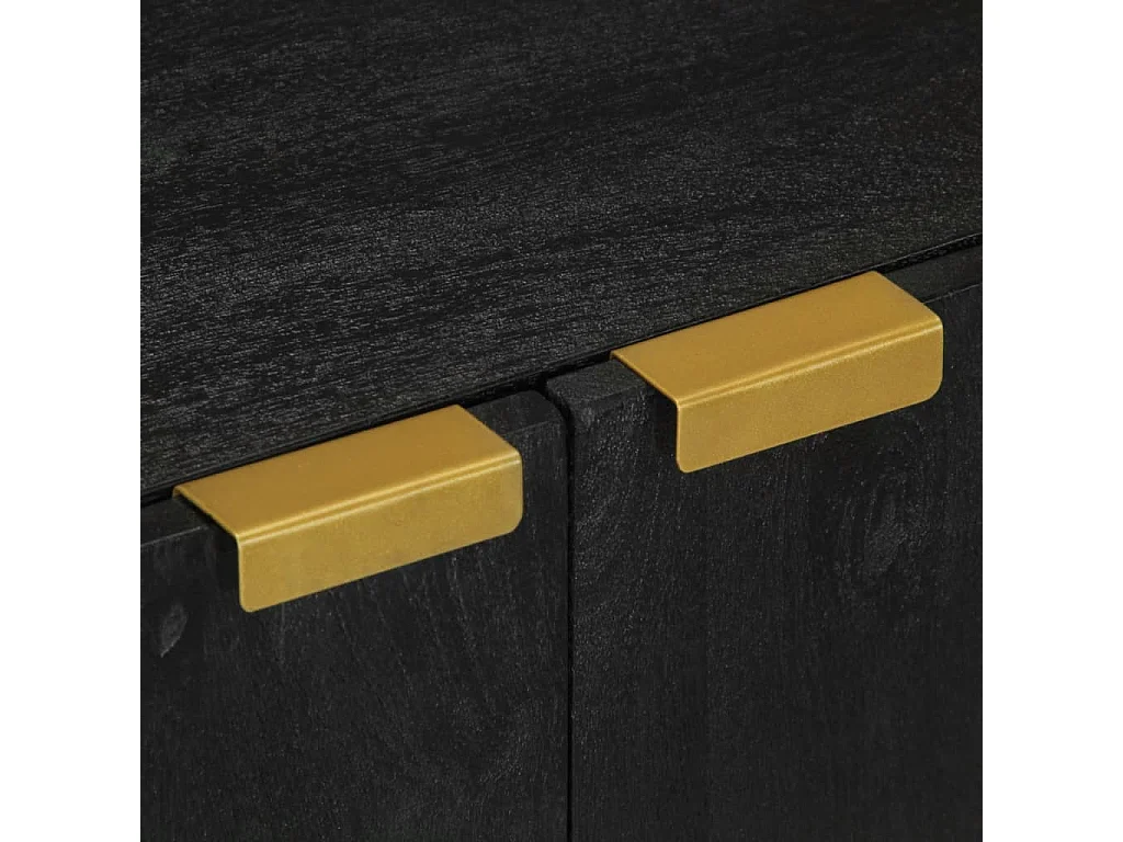 Mueble para lavabo de baño de madera contrachapada negra