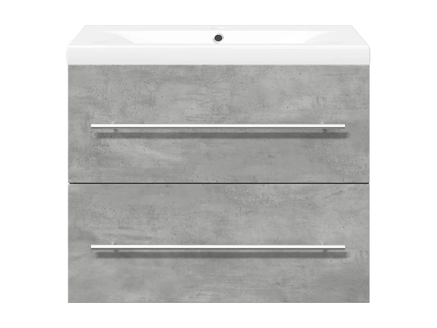 Juego de muebles de baño de 2 piezas en gris hormigón