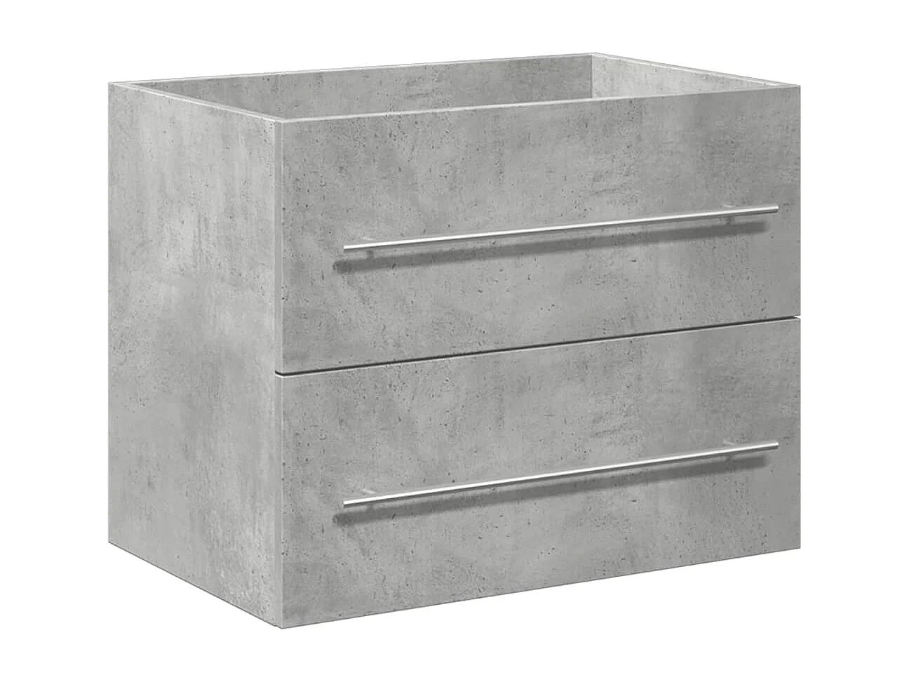 Juego de muebles de baño de 2 piezas en gris hormigón