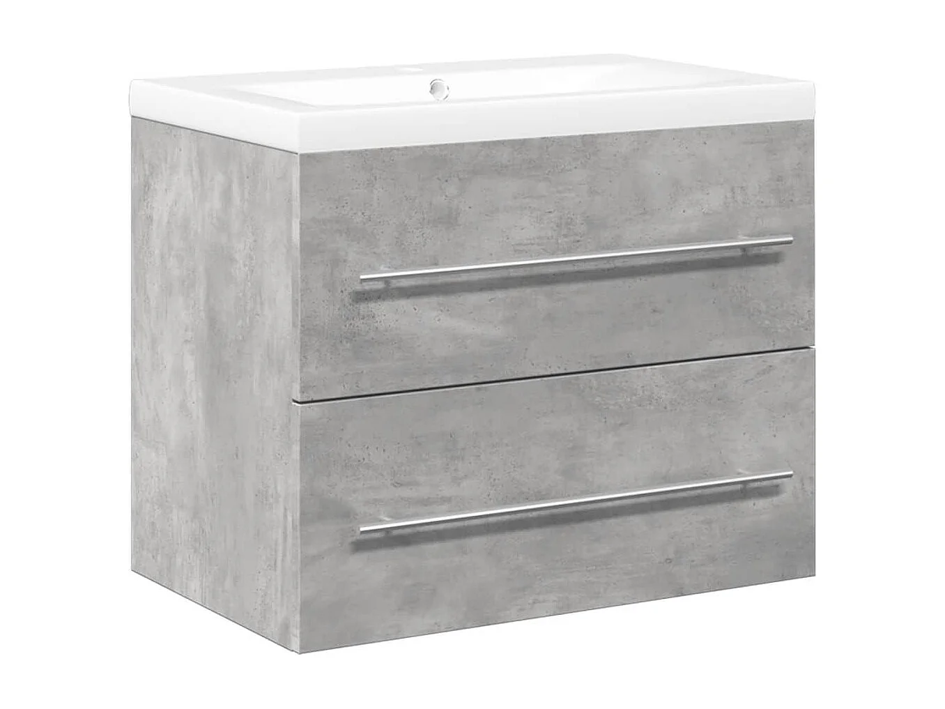 Ensemble de meubles de salle de bain 2 pcs gris béton
