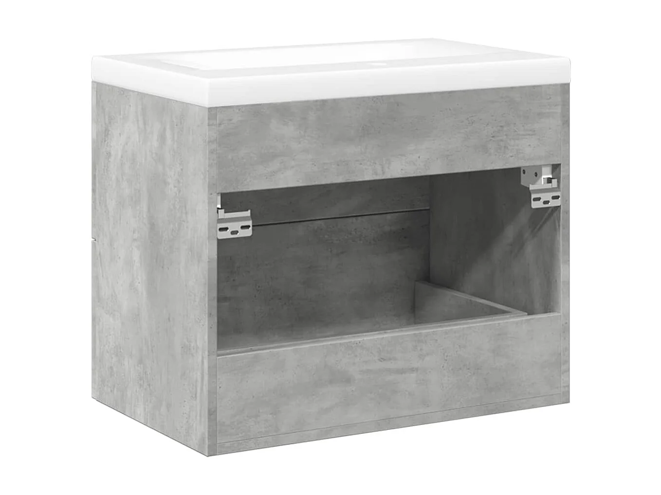 Ensemble de meubles de salle de bain 2 pcs gris béton