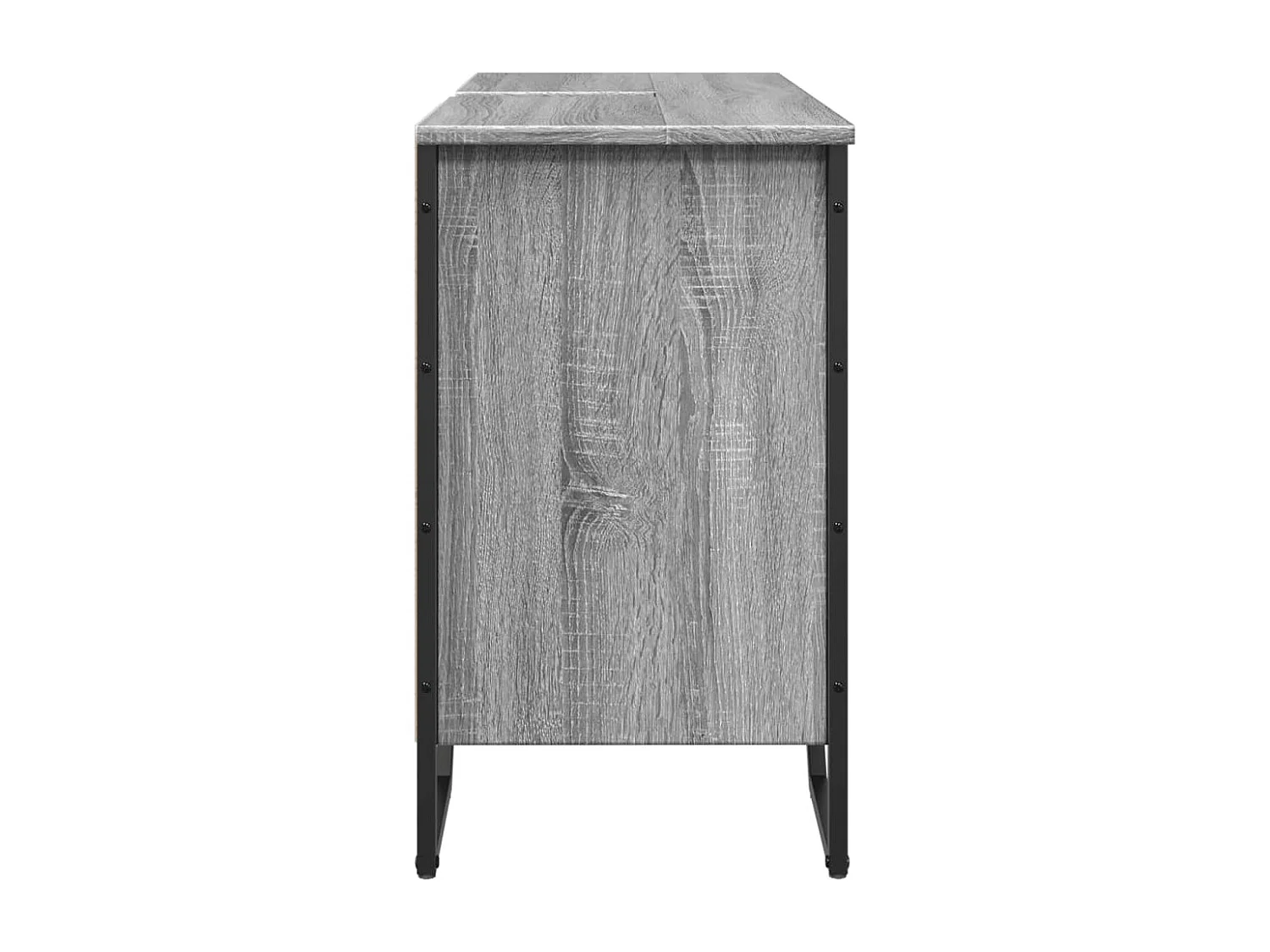 Armoire lavabo de salle de bain sonoma gris 91x35x60 cm