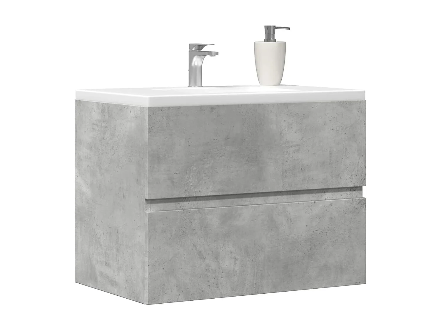 Armoire de salle de bain gris béton bois d'ingénierie