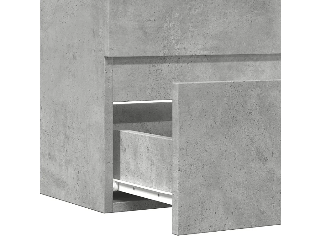 Armoire de salle de bain gris béton bois d'ingénierie