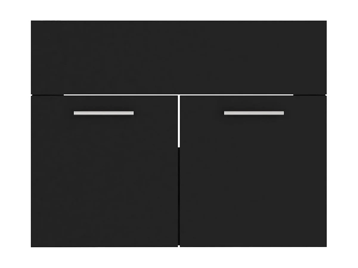 Ensemble de meubles de salle de bain Noir Bois d'ingénierie