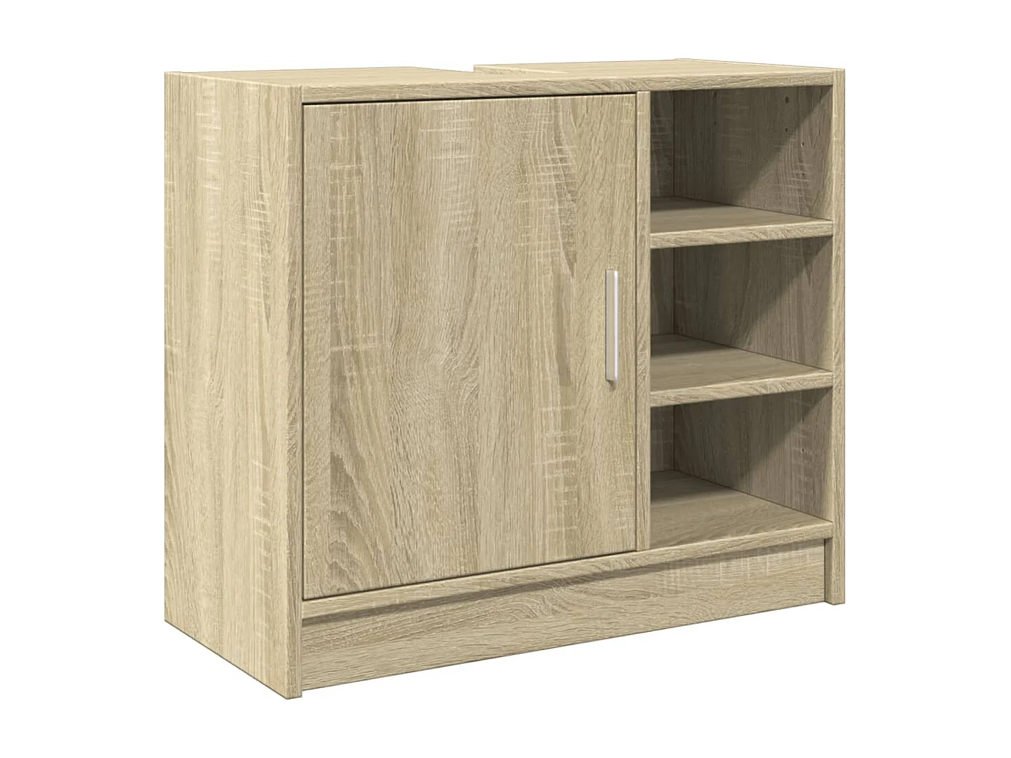 Mueble lavabo roble Sonoma 63x29x55 cm madera contrachapada
