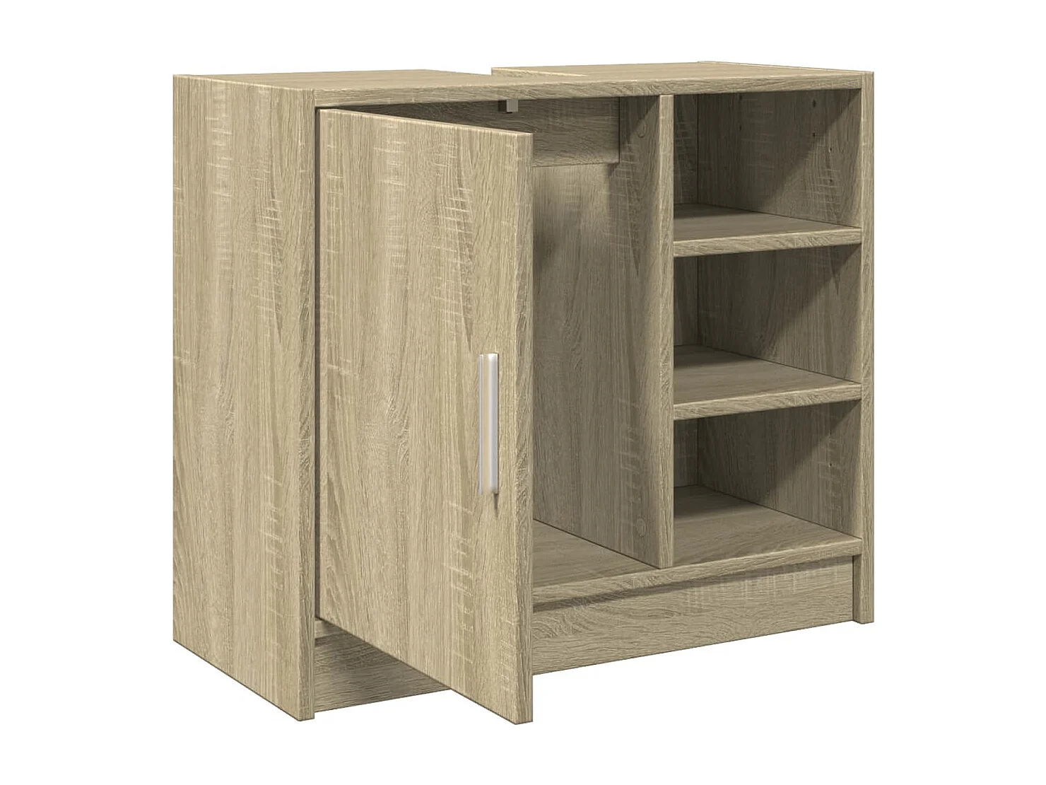 Mueble lavabo roble Sonoma 63x29x55 cm madera contrachapada