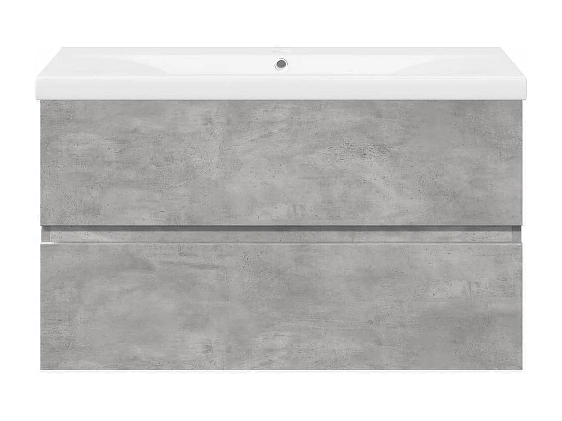 Ensemble de meubles de salle de bain 2 pcs gris béton