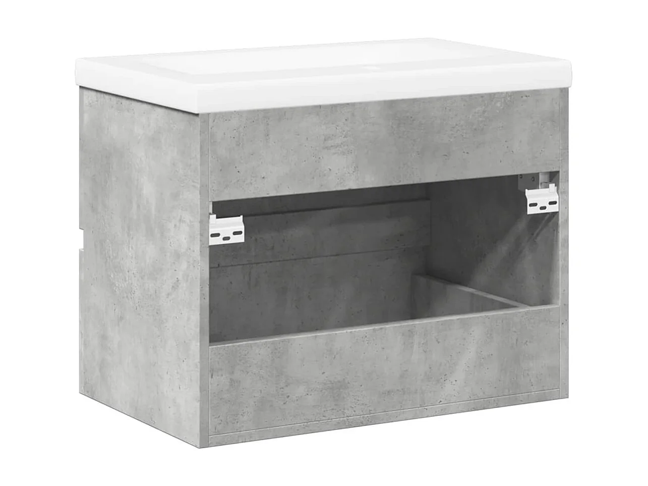 Ensemble de meubles de salle de bain 2 pcs gris béton