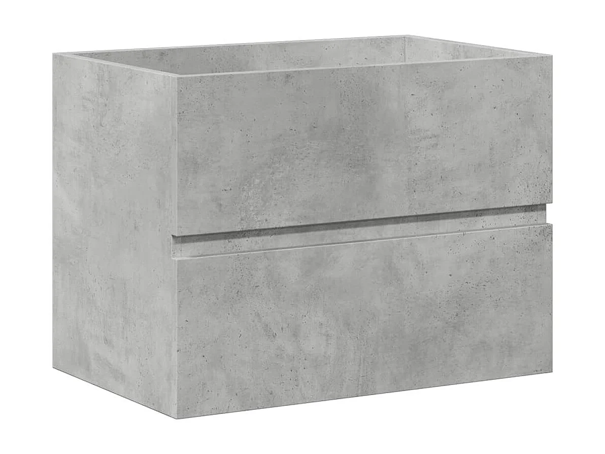 Ensemble de meubles de salle de bain 2 pcs gris béton