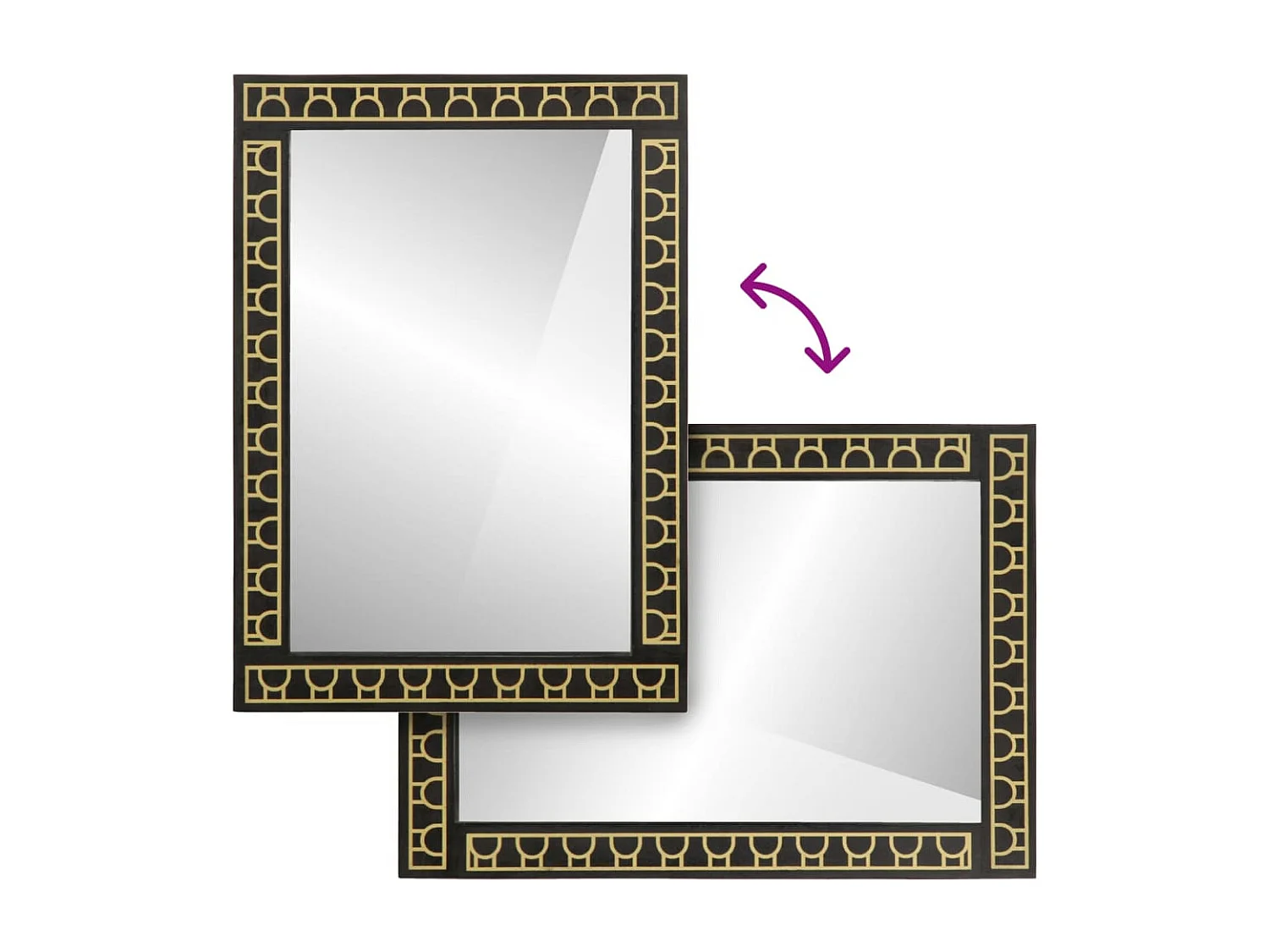 Set 2 mobili da bagno in legno massello di mango