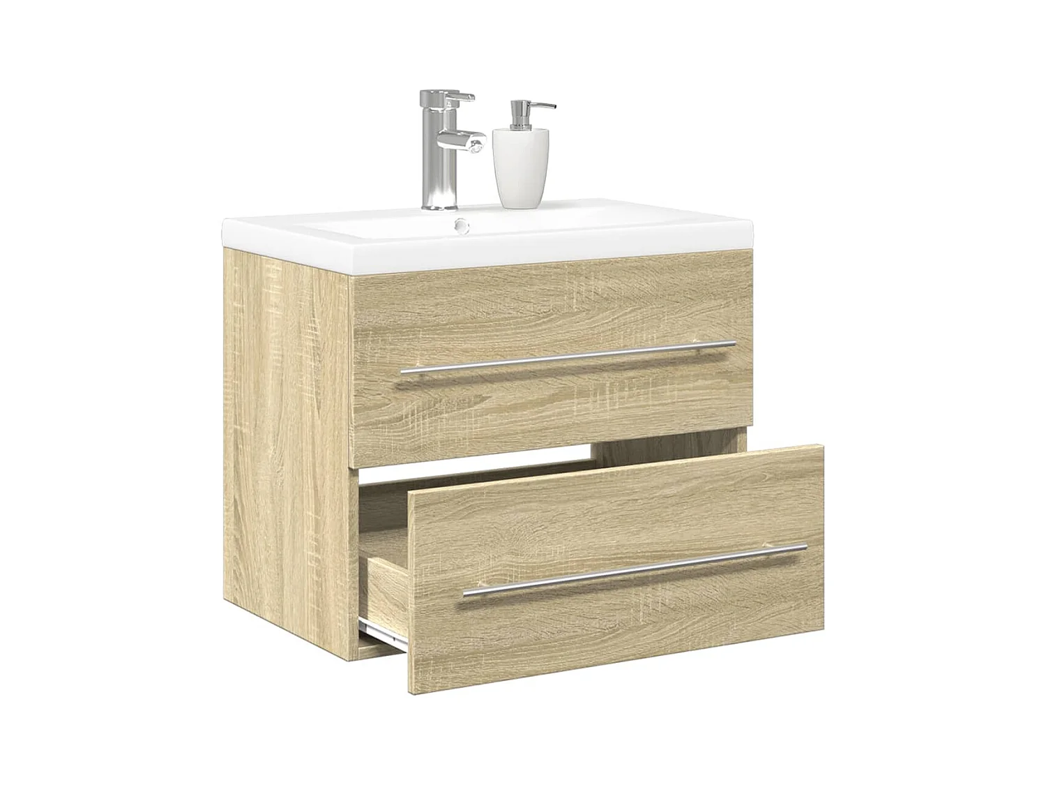 Ensemble de meubles de salle de bain 2 pcs chêne sonoma