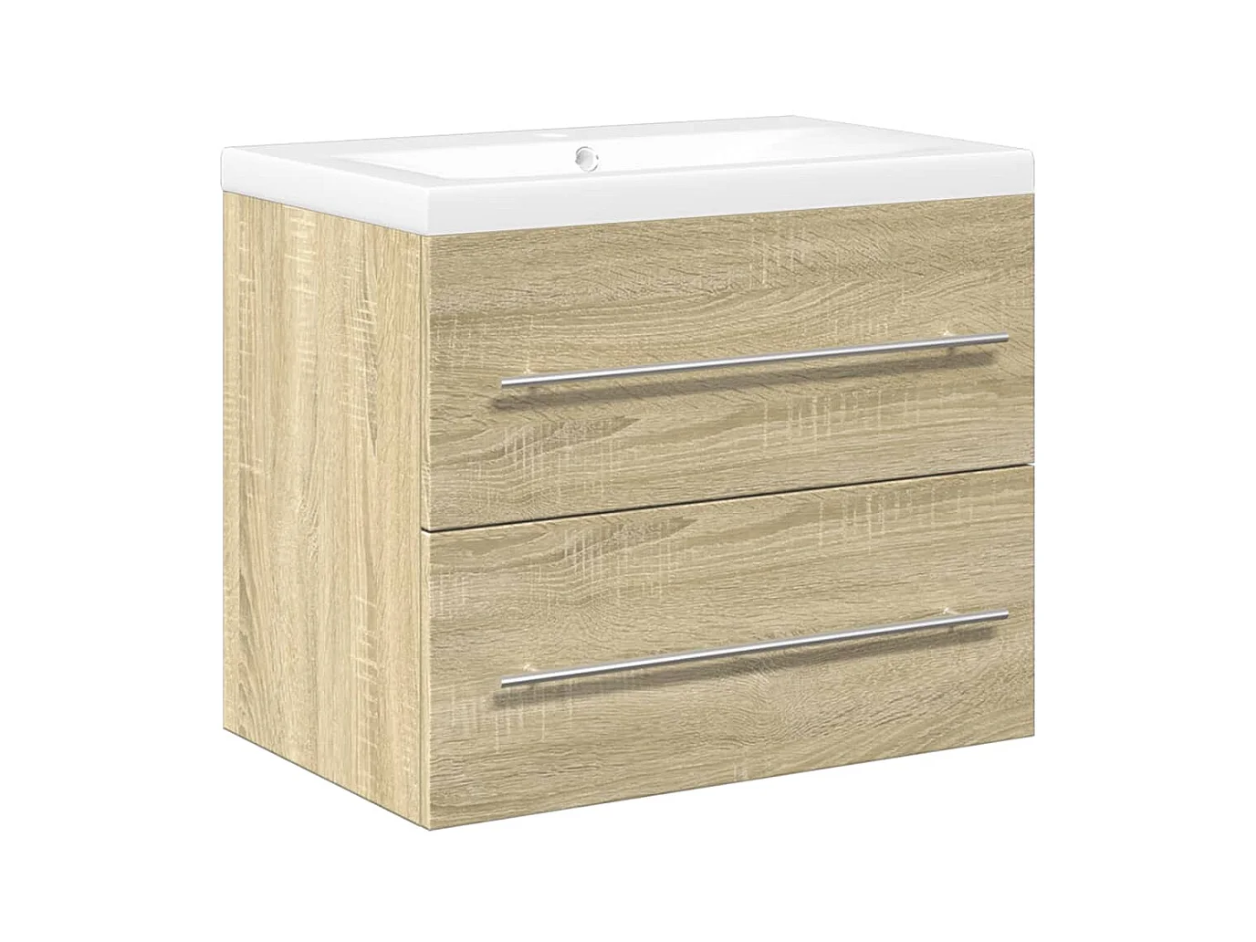 Ensemble de meubles de salle de bain 2 pcs chêne sonoma