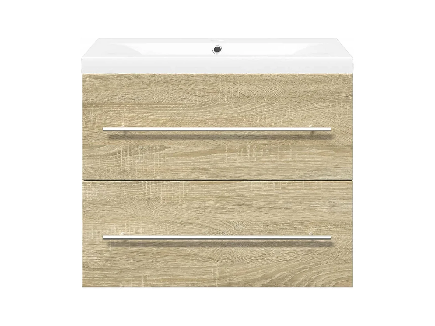 Ensemble de meubles de salle de bain 2 pcs chêne sonoma