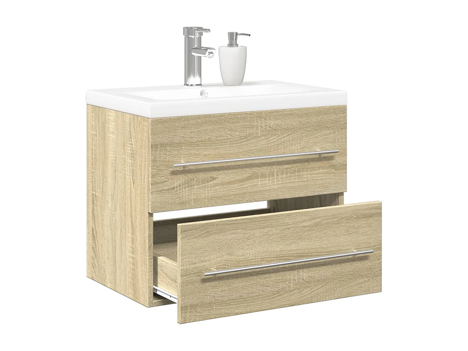 Set da bagno in rovere Sonoma da 2 pezzi