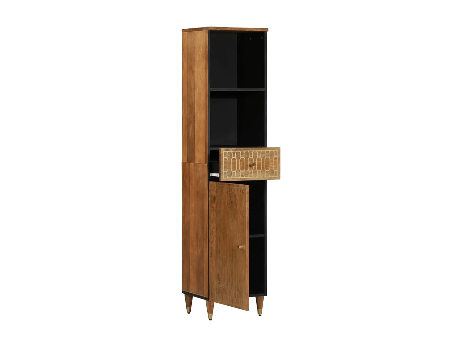 Móvel de banheiro 38x33x160 cm madeira de mangueira maciça