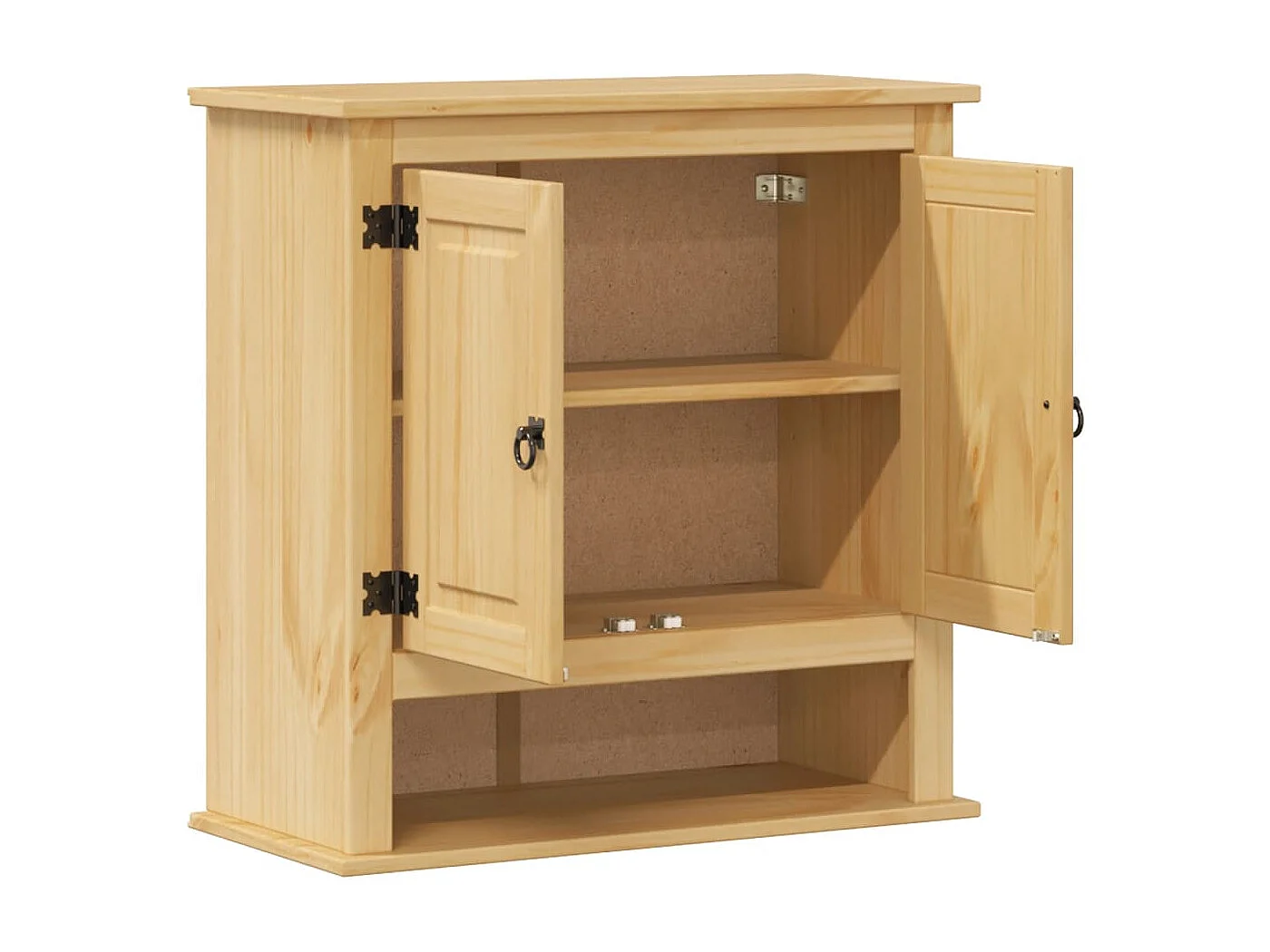 Badezimmer-Wandschrank Corona aus massivem Kiefernholz