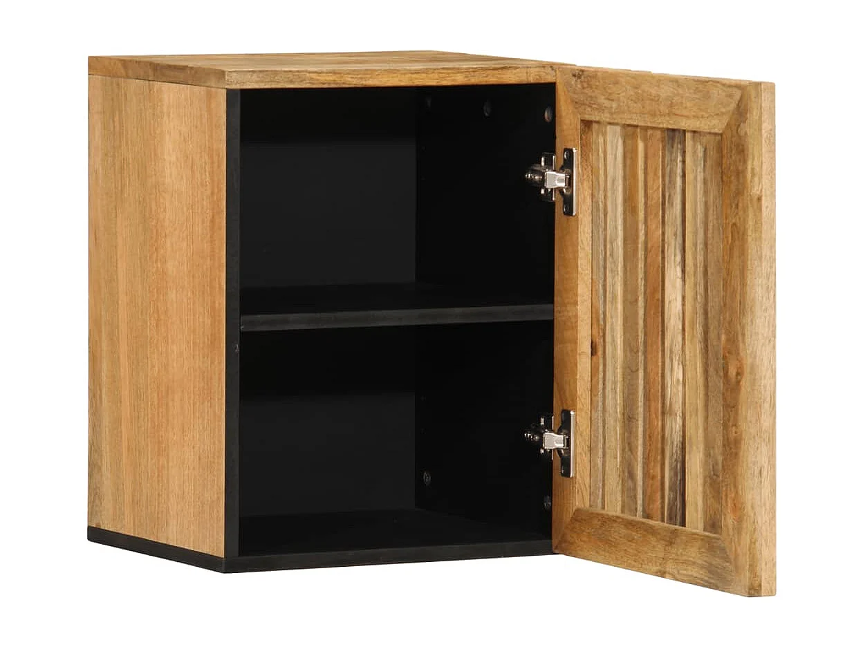 Badezimmer-Wandschrank 38x34x48cm aus massivem Mangoholz