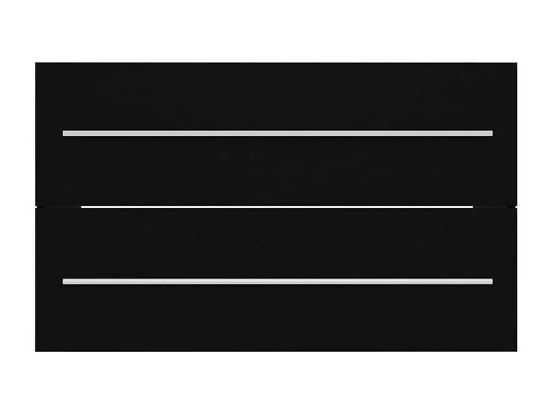 Waschbeckenschrank Schwarz 80x38,5x48 cm Holzwerkstoff