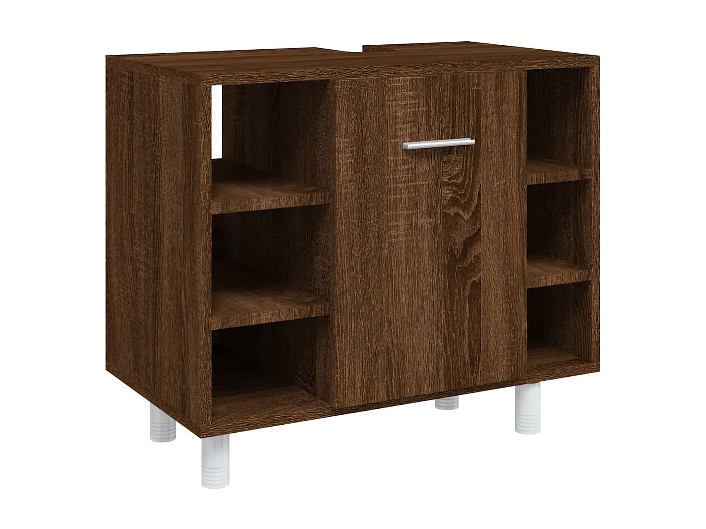 Ensemble d'armoires de salle de bain 4 pcs chêne marron