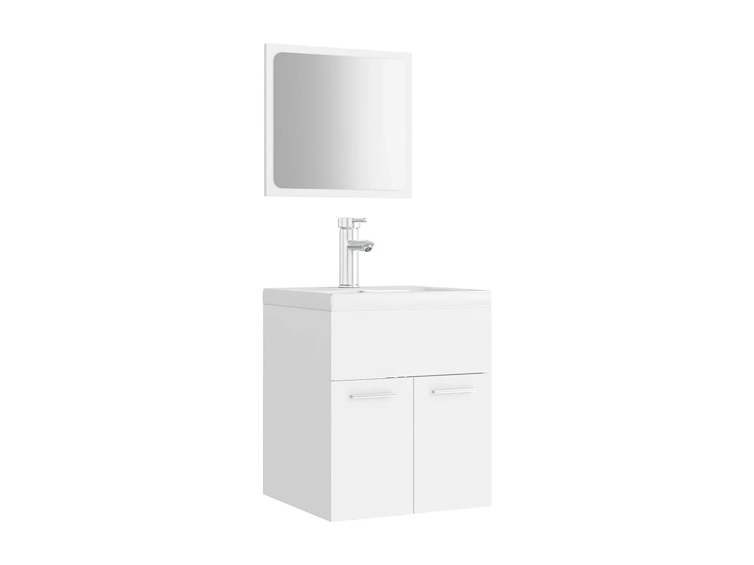 Set di mobili da bagno in truciolare bianco