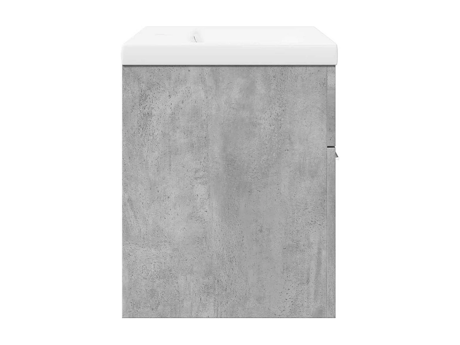 Armoire lavabo de salle de bain avec bassin intégré gris béton