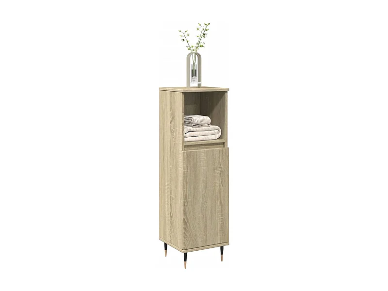 Armoire salle de bain chêne sonoma 30x30x100 cm