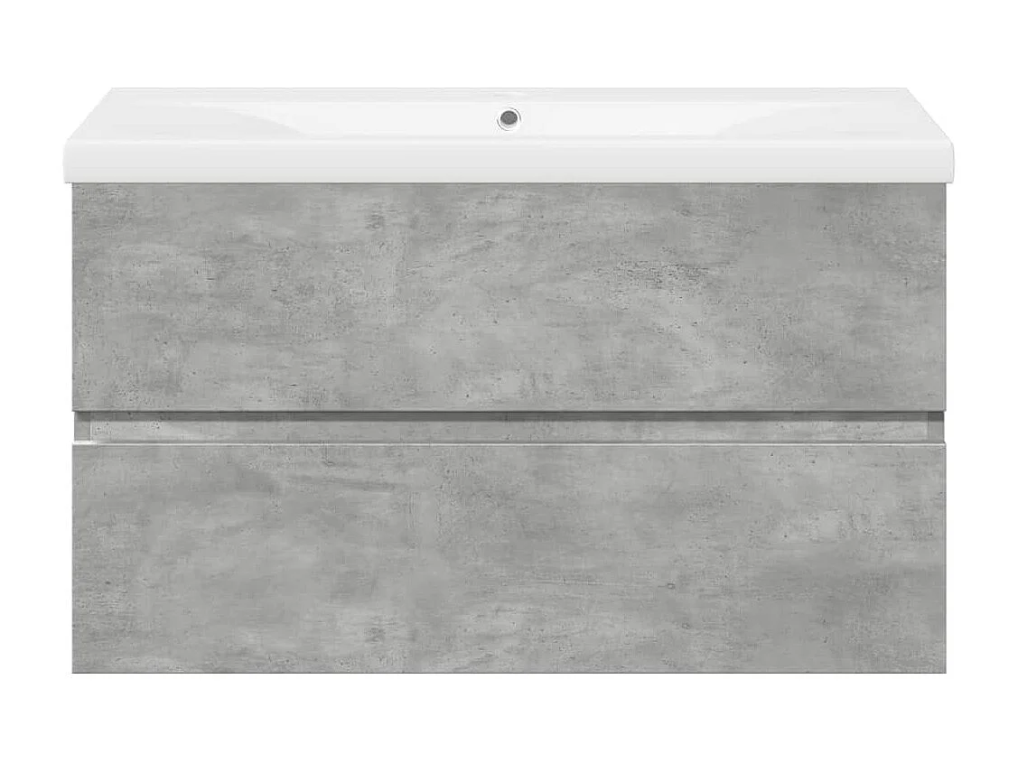Set di mobili da bagno 2 pezzi grigio cemento